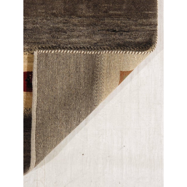 1980s Vintage Hand-Knotted Persian Gabbeh Rug 8'5" X 11'4" For Sale - Image 5 of 6