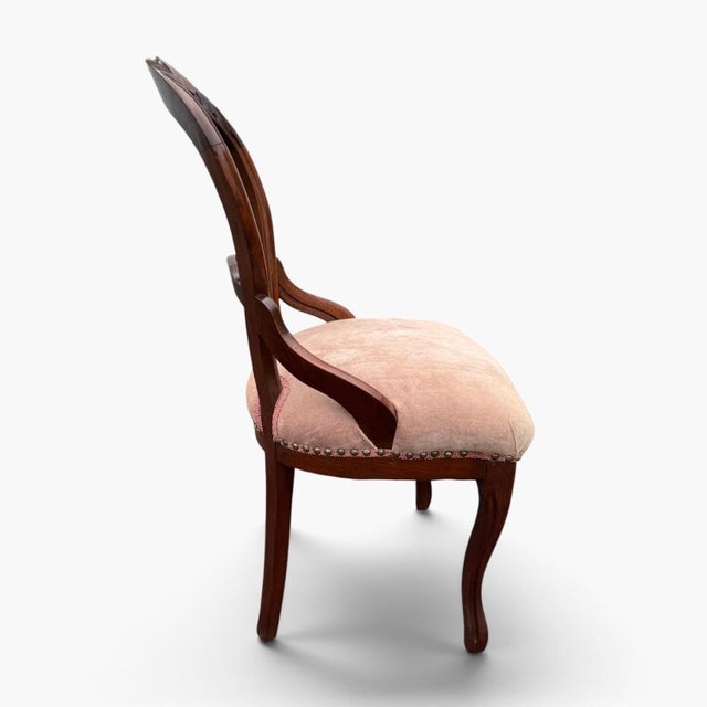 Victorian Victorian Balloon Back Chair • Antique Mahogany Side Chair For Sale - Image 3 of 9