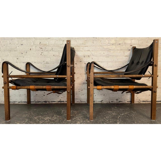 Arne Norell Rare Mid-Century Safari Chairs After Arne Norell For Sale - Image 4 of 15