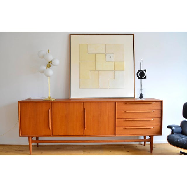 Mid-Century German Brass and Metal Table Lamp, 1960s For Sale - Image 3 of 13