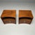 1960s Paul Frankl, Mid-Century Modern, Concave Nightstands, Walnut, Brass, Usa 1950s For Sale - Image 5 of 8