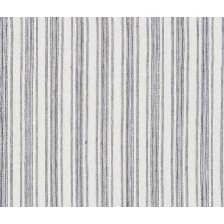 Sample - Schumacher Montallegro Linen Sheer Fabric in Navy For Sale