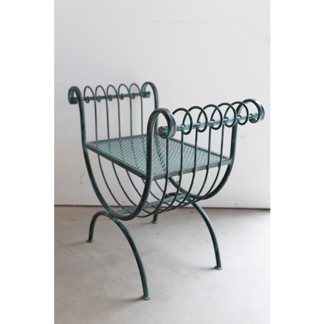 Mid 20th Century Green Garden Stool From France For Sale - Image 6 of 7