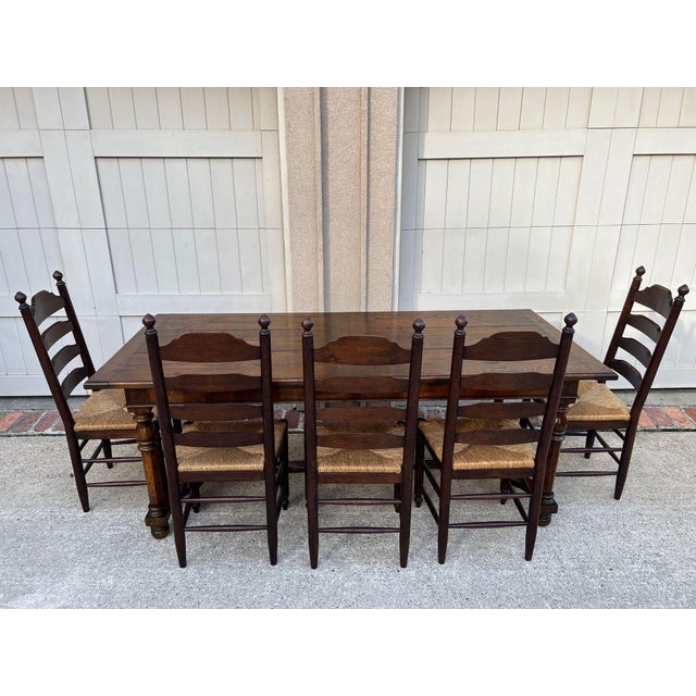 Antique English Oak Refectory Dining Table Jacobean Double Leaf 10 Ft. C1930 For Sale - Image 16 of 18