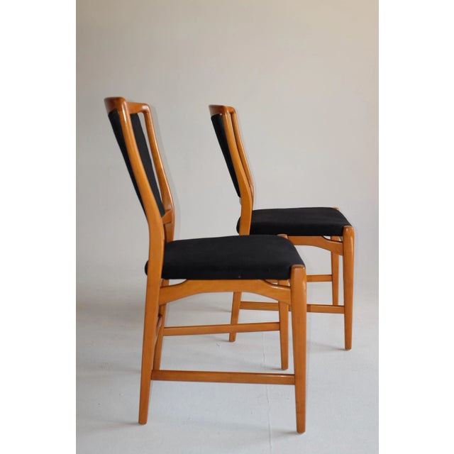 Mid-Century Modern 1950s Set of 4 Swedish Dining Chairs For Sale - Image 3 of 10