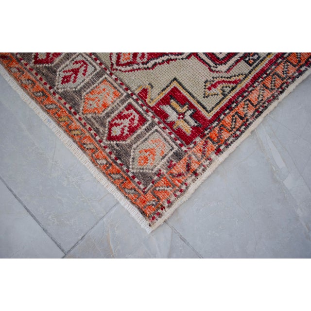 Hand Knotted Door Mat, Entryway Rug, Bath Mat, Kitchen Decor, Small Rug, Turkish Rug - 1'10" X 3'11" For Sale - Image 6 of 7