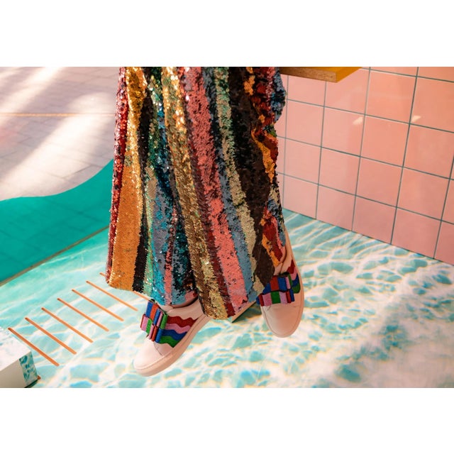 "Rainbow Sequins" Framed Contemporary Abstract Limited Edition Original Print for Pride Month For Sale