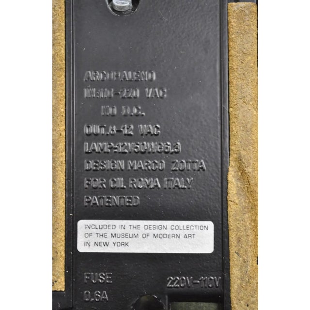 Marco Zotta Arcobaleno Black Desk Lamp for Cil Roma Italy 1970's Italian Modern For Sale - Image 10 of 12