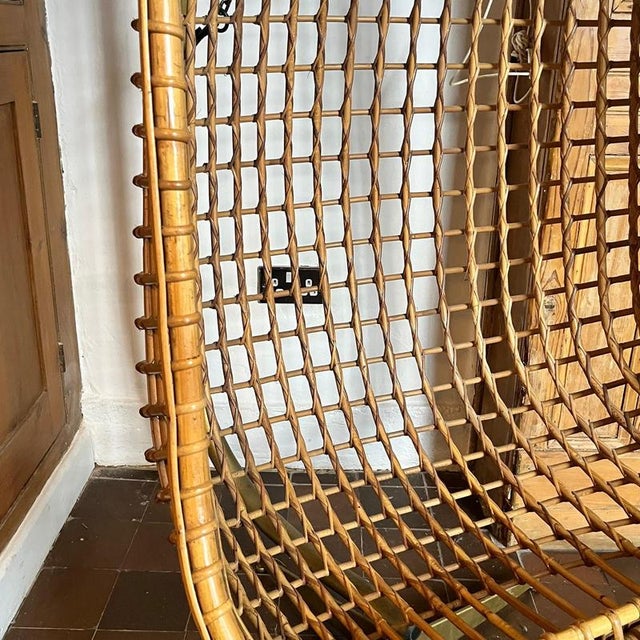 Vintage Bamboo Suspended Chair For Sale - Image 6 of 12