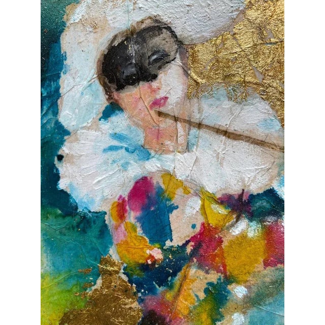 Rivolta, Harlequin, 20th Century, Mixed Media Painting, Framed For Sale - Image 5 of 7
