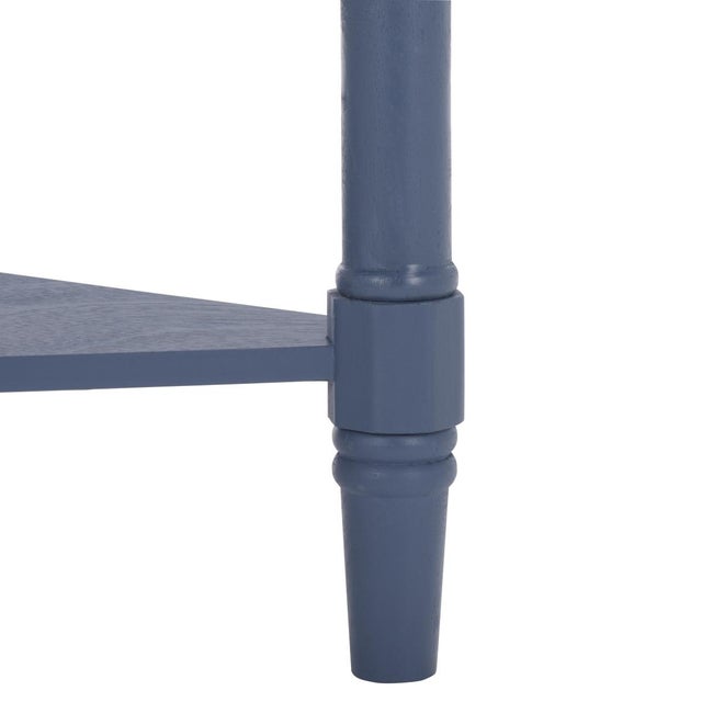 Gomez 1 Drawer 1 Shelf Corner Table in Blue For Sale In Philadelphia - Image 6 of 9