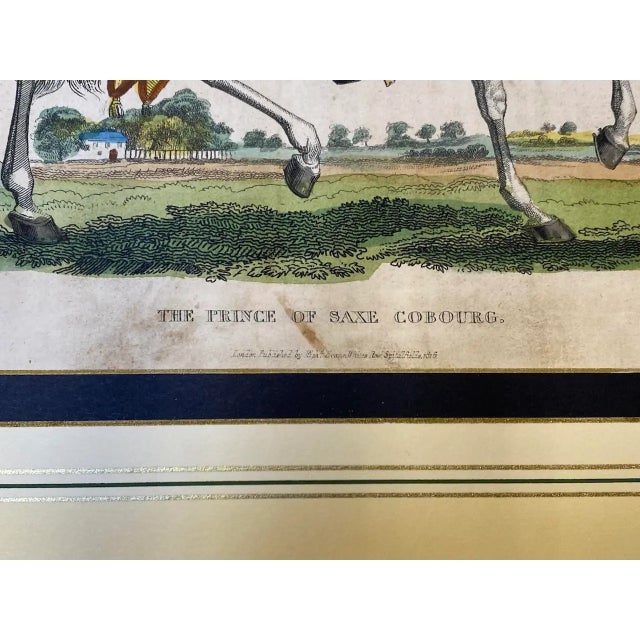 Napoleonic Wars “The Prince of Saxe Cobourg” Hand Colored Engraving C.1815 For Sale - Image 11 of 12