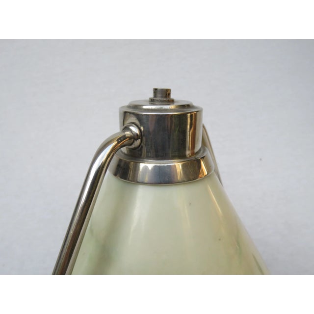 Metal Art Deco Nickel-Plated Table Lamps, Set of 2 For Sale - Image 7 of 18