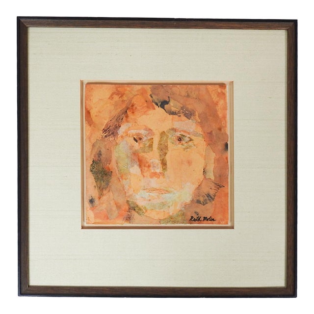Mid 20th Century Collage Portrait by Ruth Molin For Sale