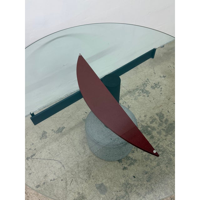 Rare Giovanni Offredi Steel and Concrete Dining or Center Table for Saporiti For Sale - Image 16 of 18