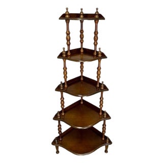 1950s Vintage 5 Shelf Etagere For Sale