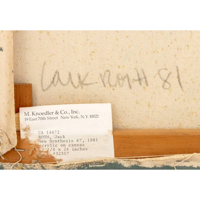 Jack Roth "New Synthesis 67" Acrylic, 1981 For Sale - Image 9 of 9