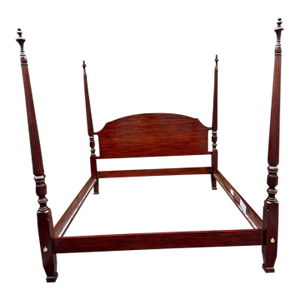 Harden Furniture Vintage Beautiful Solid Dark Cherry King Bed Frame. High End Furniture.