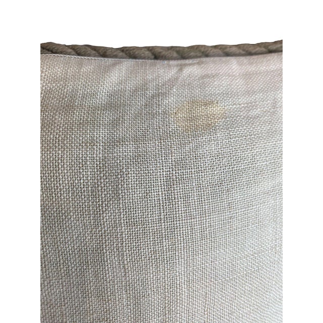 Late 20th Century Vintage Embroidered Floral Pillow For Sale - Image 5 of 7