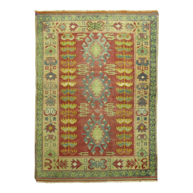 Mid 20th Century Scatter Size Turkish Rug - 3'2" x 4' For Sale