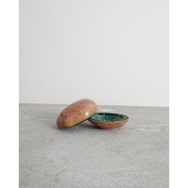 Ceramic Swedish Mid-Century Decorative Pink Ceramic Box, 1940s For Sale - Image 7 of 7