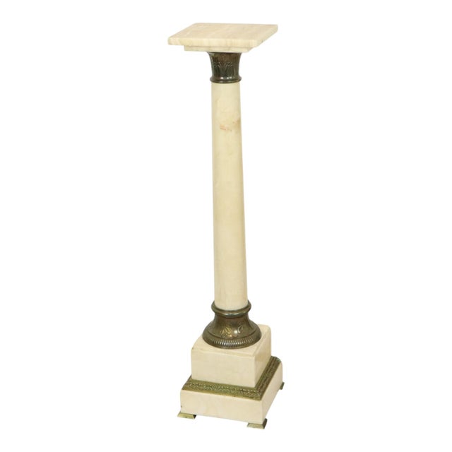 Antique Onyx Marble and Bronze Column, 1890s For Sale - Image 6 of 18