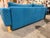 Teal Sleeper Sofa Attributed to Copenhagen Imports For Sale - Image 4 of 4