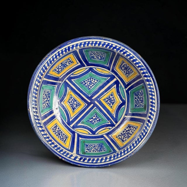 Antique Moroccan Earthenware Bowl by Ghotar, 1800s For Sale - Image 16 of 16