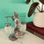 Metal Mid-Century Modern Bombay Co. Silver Plated Nubian Man Salt & Pepper Shaker, Condiment Basket 2001 For Sale - Image 7 of 18