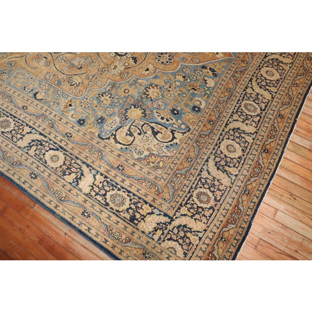 Early 20th Century Antique Zabihi Collection Persian Tabriz Room Rug For Sale In New York - Image 6 of 12