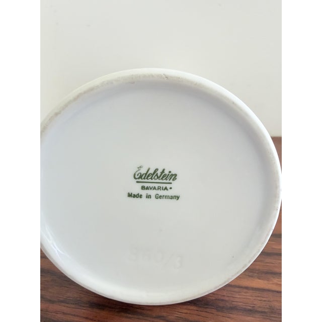 White Vintage German Edelstein Bavaria Vase, 1970s For Sale - Image 8 of 9