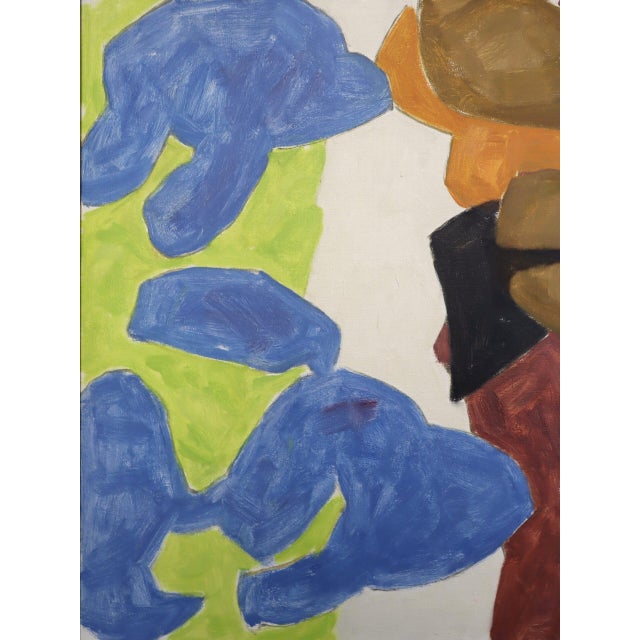 1965 Mid-Century Modern 'Forms in Motion' Vintage Abstract Oil Painting by Swedish Artist Ture Fabiansson (1910-1994), Framed For Sale - Image 9 of 12