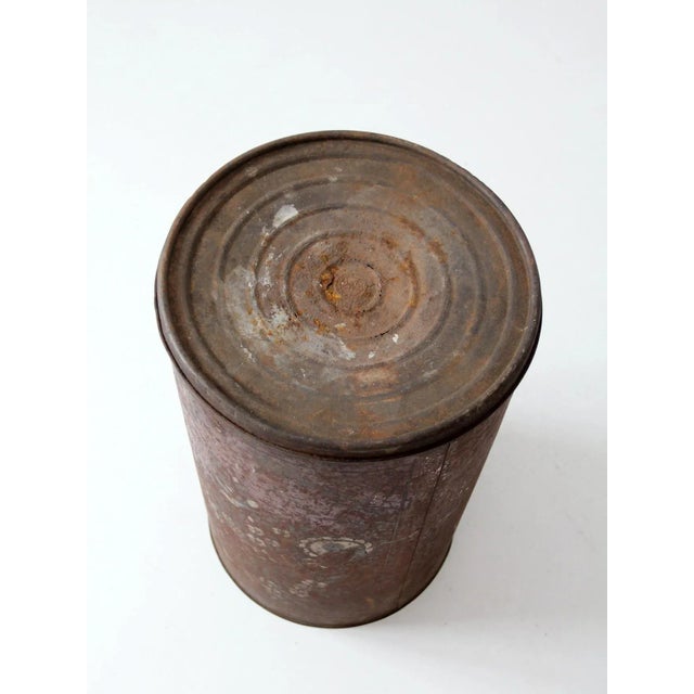 Farmhouse Antique Metal Flour Bin For Sale - Image 3 of 12