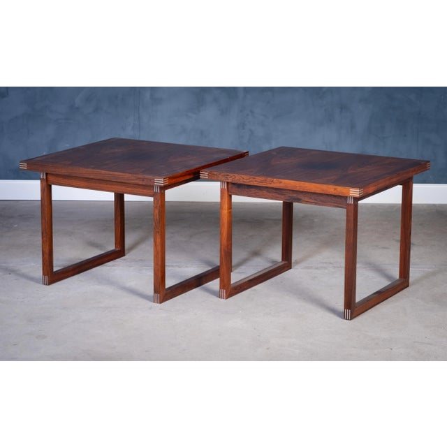 Rosewood Side Tables by Rud Thygesen for Heltborg Møbelfabrik, 1960s, Set of 2 For Sale - Image 12 of 12