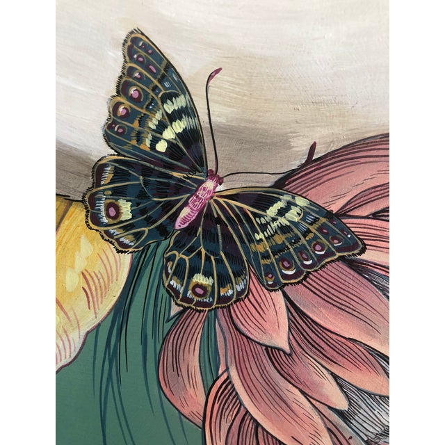 Contemporary "The Mane Event" Original Acrylic on Wood Painting by Allison Cosmos For Sale - Image 3 of 9