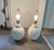 Pair of Vintage Post-Modern White Swirling Plaster Table Lamps For Sale - Image 4 of 9