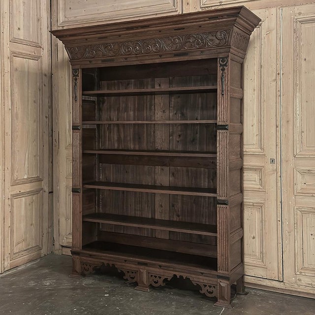 Mid 19th Century 19th Century Dutch Renaissance Open Bookcase For Sale - Image 5 of 18