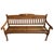 English Vintage Colonial Teak Slat Bench For Sale - Image 3 of 5