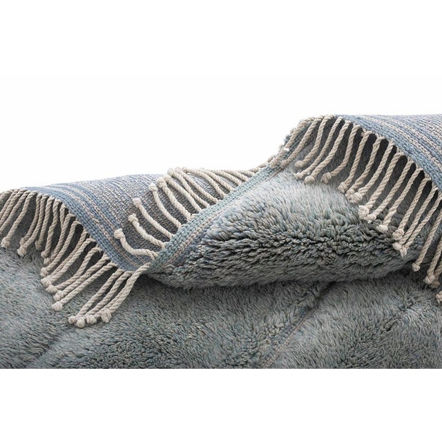 Textile Premium Hand-Knotted Moroccan Wool Rug | 9'9" X 6'11" | One of a Kind For Sale - Image 7 of 7