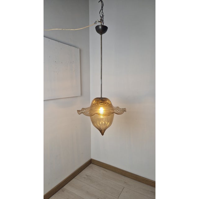 Venini Honey Glass Chandelier by Vittorio Zecchin for Venini Murano, 1940s For Sale - Image 4 of 12