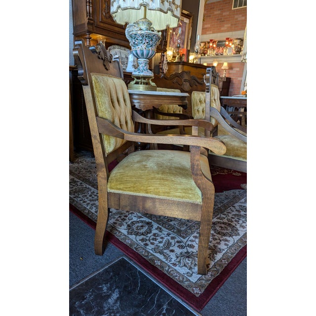 Wood Late 19th Century Victorian 5 Piece Parlor Set For Sale - Image 7 of 11
