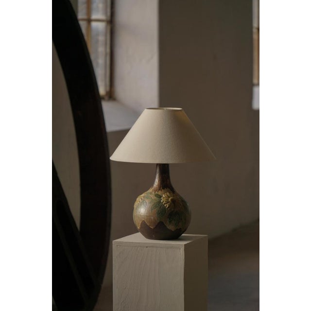 Art Nouveau Danish Organic Ceramic Table Lamp, 1970s For Sale - Image 3 of 18