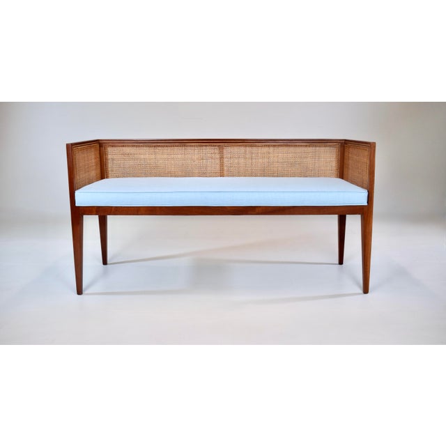 Mid 20th Century 1950s Walnut Window Bench Attributed to Edward Wormley for Dunbar For Sale - Image 5 of 13