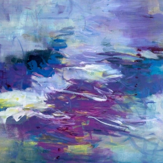 Bridging the Gap by Care Hanson is an original acrylic painting that evokes the quiet rhythm of water, atmosphere, and...