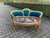 1980 French Louis XVI Blue Velvet Gilt Beech Settee For Sale - Image 4 of 15