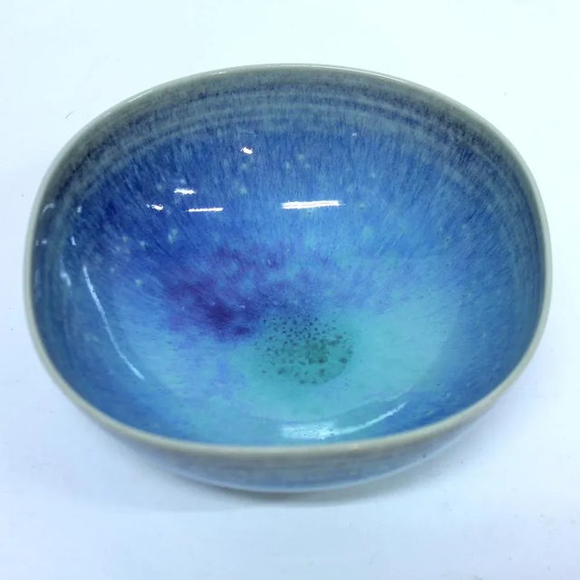 Ceramic Vintage Light Blue Aniara Bowl by Berndt Friberg for Gustavsberg, 1950s For Sale - Image 7 of 14