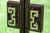 Vintage Post-Modern Chinese Mirrored Accent Cabinet With Fret Detail For Sale - Image 4 of 7
