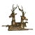 Large 1970s Brass Sarreid Style Resting Deer Stag - A Pair For Sale