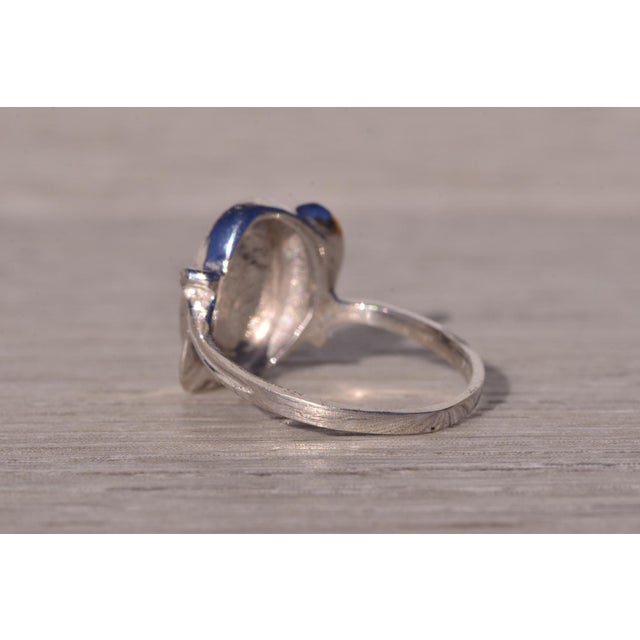 Mid 20th Century The Spef: Vintage Italian Made White Gold Signet Ring For Sale - Image 5 of 10