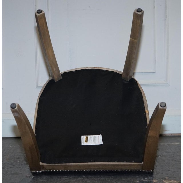 Vintage Richmond Desk or Dining Chair in Navy Velvet with Studs from Halo For Sale - Image 3 of 18